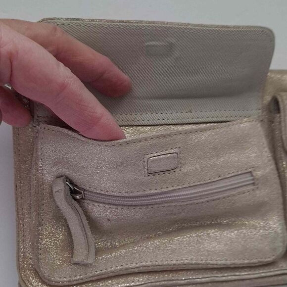 Banana Republic suede metallic shoulder bag NWOT - Picture 5 of 9